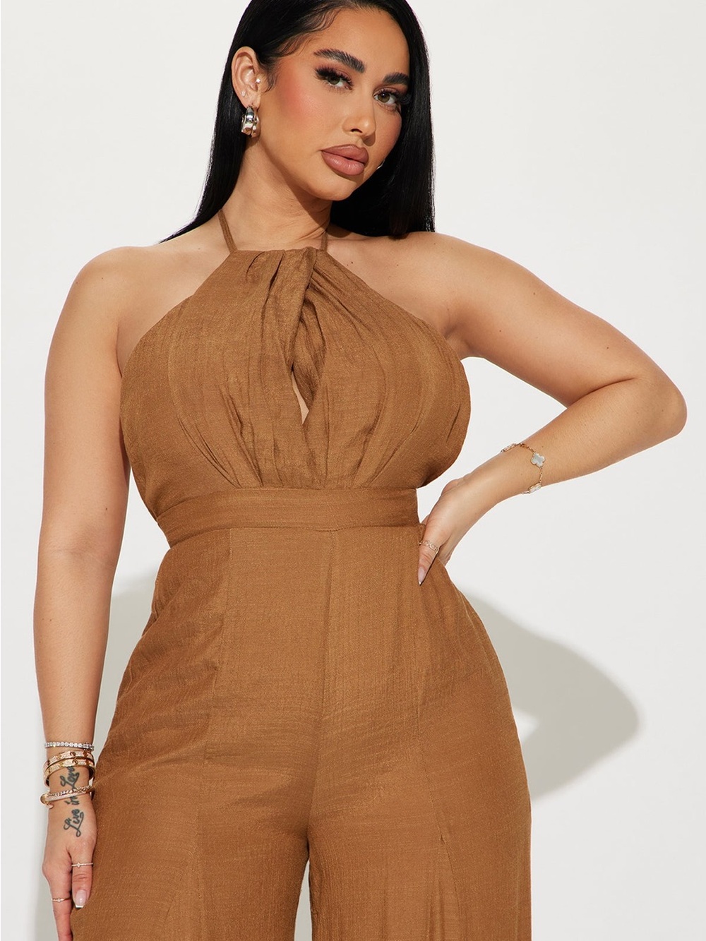 Fashion Nova Camel Halter Wide-Leg Jumpsuit - Picture 2 of 7